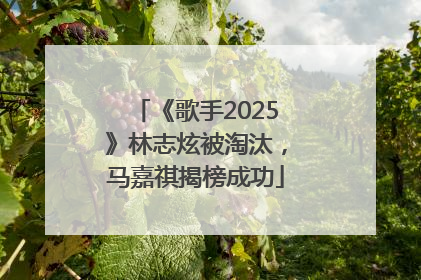 《歌手2025》林志炫被淘汰，马嘉祺揭榜成功