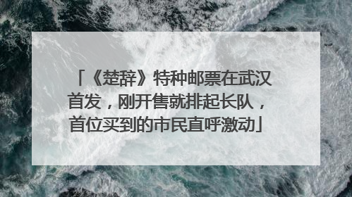 《楚辞》特种邮票在武汉首发，刚开售就排起长队，首位买到的市民直呼激动