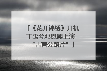 《花开锦绣》开机 丁禹兮邓恩熙上演“古言公路片”