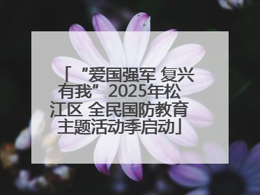 “爱国强军 复兴有我”2025年松江区 全民国防教育主题活动季启动
