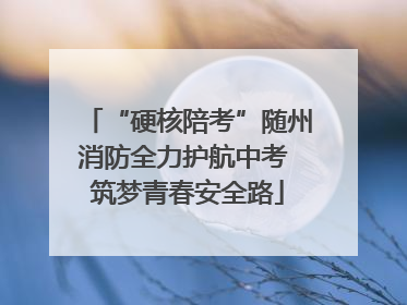 “硬核陪考”随州消防全力护航中考 筑梦青春安全路
