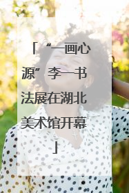 “一画心源”李一书法展在湖北美术馆开幕