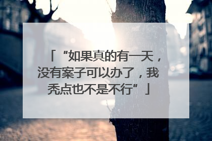 “如果真的有一天，没有案子可以办了，我秃点也不是不行”