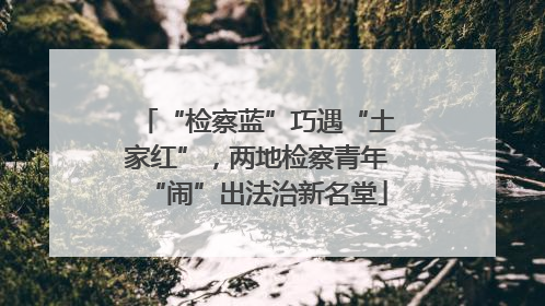 “检察蓝”巧遇“土家红”，两地检察青年“闹”出法治新名堂