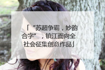 “苏超争霸，妙韵合字”，镇江面向全社会征集创意作品