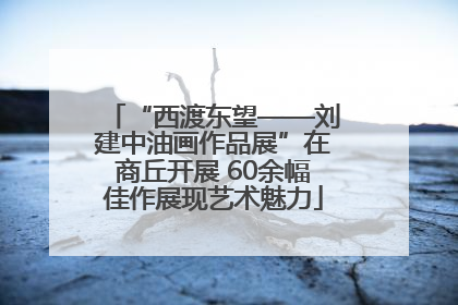 “西渡东望——刘建中油画作品展”在商丘开展 60余幅佳作展现艺术魅力