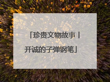 珍贵文物故事丨开诚的子弹钢笔