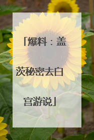 爆料：盖茨秘密去白宫游说