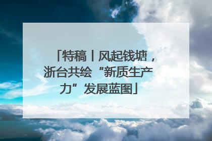 特稿丨风起钱塘，浙台共绘“新质生产力”发展蓝图