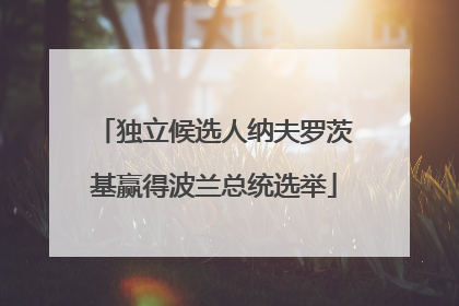 独立候选人纳夫罗茨基赢得波兰总统选举