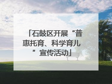 石鼓区开展“普惠托育、科学育儿”宣传活动