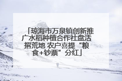 琼海市万泉镇创新推广水稻种植合作社盘活撂荒地 农户喜提“粮食+钞票”分红