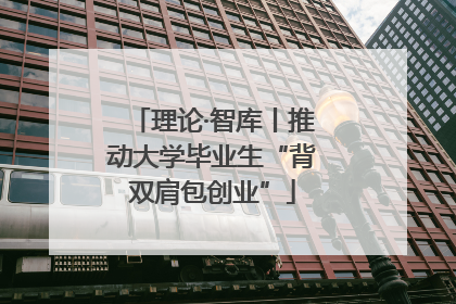 理论·智库丨推动大学毕业生“背双肩包创业”