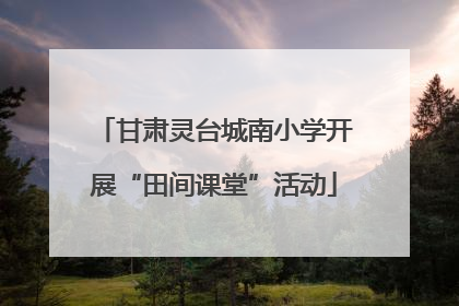 甘肃灵台城南小学开展“田间课堂”活动