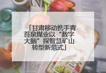 甘肃移动携手青苔泉煤业以“数字大脑”探智慧矿山转型新范式