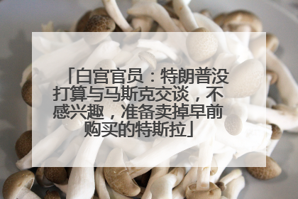白宫官员：特朗普没打算与马斯克交谈，不感兴趣，准备卖掉早前购买的特斯拉