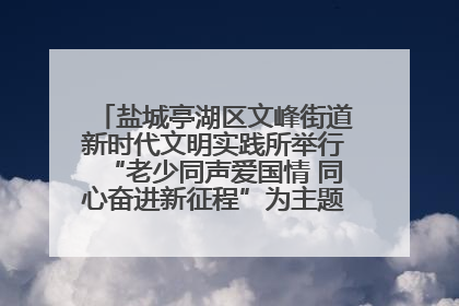 盐城亭湖区文峰街道新时代文明实践所举行“老少同声爱国情 同心奋进新征程”为主题的红色文化活动