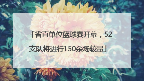 省直单位篮球赛开幕，52支队将进行150余场较量