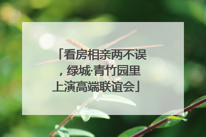 看房相亲两不误，绿城·青竹园里上演高端联谊会