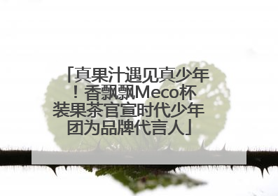 真果汁遇见真少年！香飘飘Meco杯装果茶官宣时代少年团为品牌代言人