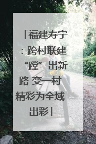 福建寿宁：跨村联建“蹚”出新路 变一村精彩为全域出彩