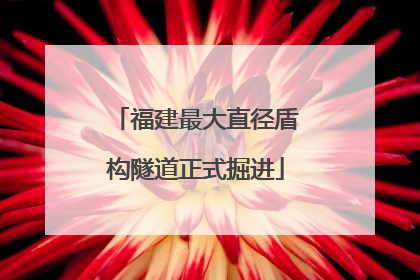 福建最大直径盾构隧道正式掘进