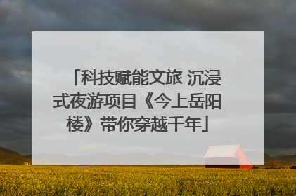 科技赋能文旅 沉浸式夜游项目《今上岳阳楼》带你穿越千年