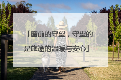 窗前的守望，守望的是旅途的温暖与安心