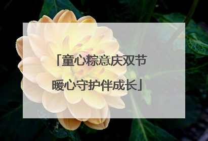 童心粽意庆双节 暖心守护伴成长