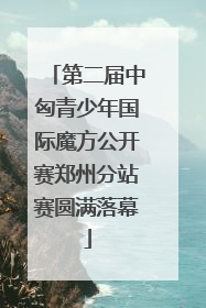 第二届中匈青少年国际魔方公开赛郑州分站赛圆满落幕