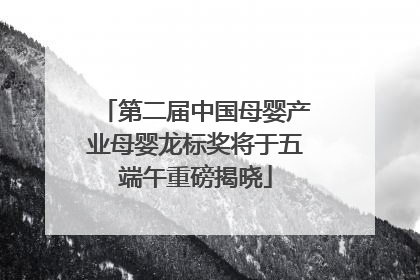 第二届中国母婴产业母婴龙标奖将于五端午重磅揭晓