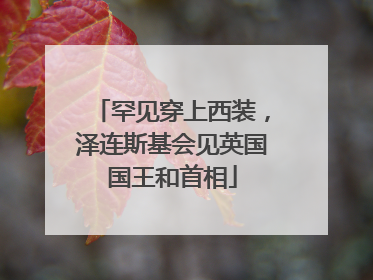 罕见穿上西装，泽连斯基会见英国国王和首相