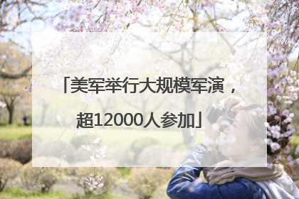 美军举行大规模军演，超12000人参加