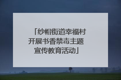 纱帽街道幸福村开展书香禁毒主题宣传教育活动