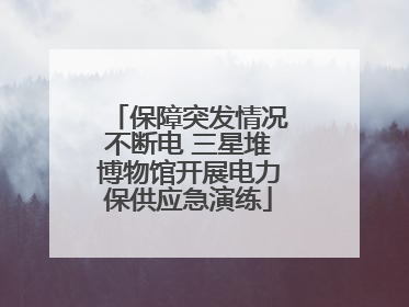 保障突发情况不断电 三星堆博物馆开展电力保供应急演练