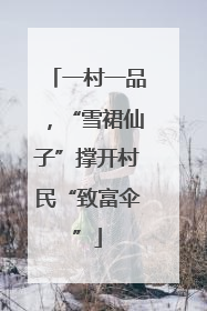 一村一品，“雪裙仙子”撑开村民“致富伞”