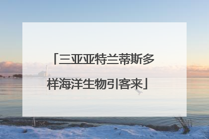 三亚亚特兰蒂斯多样海洋生物引客来