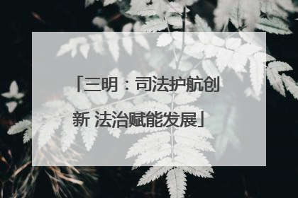 三明：司法护航创新 法治赋能发展