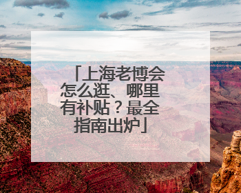 上海老博会怎么逛、哪里有补贴？最全指南出炉