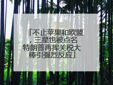 不止苹果和欧盟，三星也被点名 特朗普再挥关税大棒引强烈反应