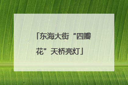 东海大街“四瓣花”天桥亮灯
