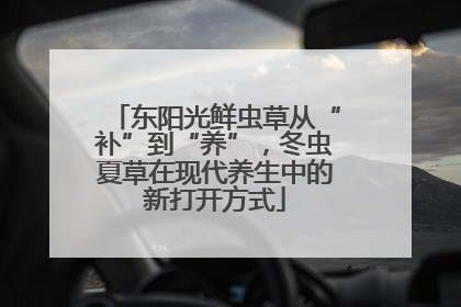 东阳光鲜虫草从“补”到“养”，冬虫夏草在现代养生中的新打开方式
