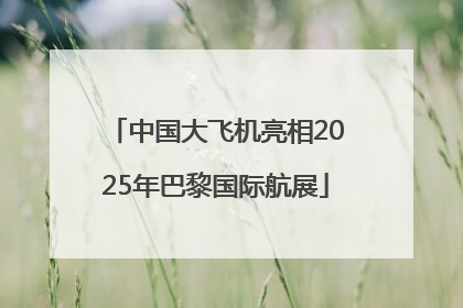 中国大飞机亮相2025年巴黎国际航展