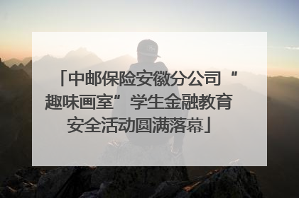 中邮保险安徽分公司“趣味画室”学生金融教育安全活动圆满落幕