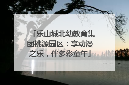 乐山城北幼教育集团桃源园区：享动漫之乐，伴多彩童年