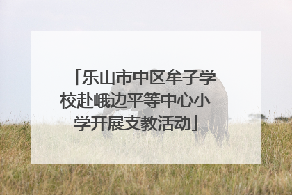 乐山市中区牟子学校赴峨边平等中心小学开展支教活动