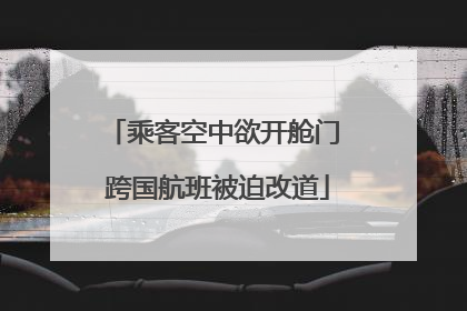 乘客空中欲开舱门 跨国航班被迫改道