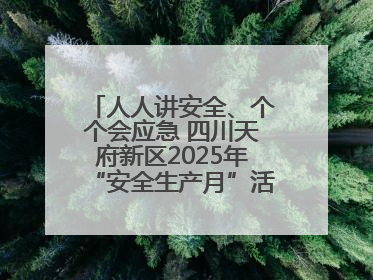 人人讲安全、个个会应急 四川天府新区2025年“安全生产月”活动启动