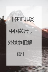 任正非谈中国芯片，外媒争相解读