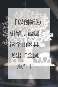 以创新为引擎，福建这个山区县飞出“金凤凰”